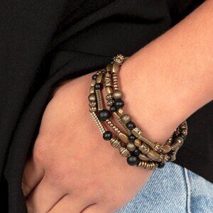 Paparazzi Jewelry Accessories - Jungle Jubilee - Brass Bracelet - Vintage